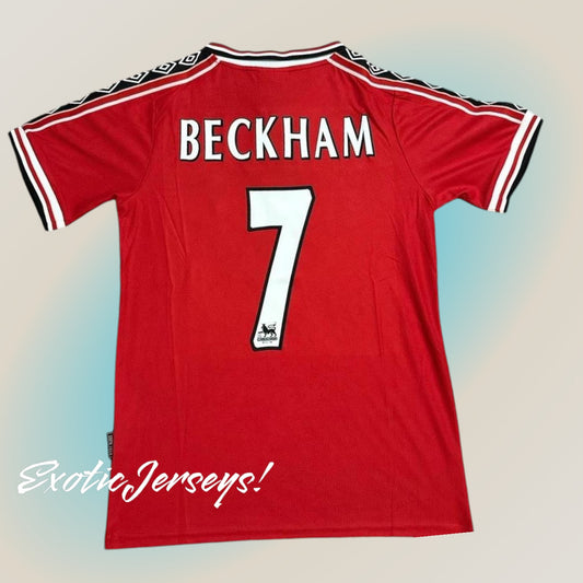 Beckham | Manchester United | 1998 | Home Kit | Retro