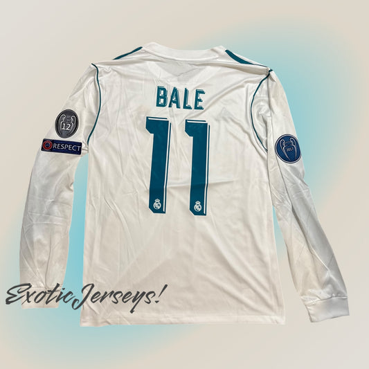 Bale | Real Madrid | 2017/18 | Home Kit | Long Sleeve